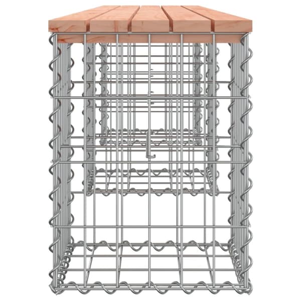 Havebænk med gabiondesign 203x31x42 cm massivt douglasgran - Havebænk - Havebænke - Home & Living