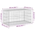 Miniatyrbillede 9 af 9: Havebænk med gabiondesign 103x44x42 cm massivt fyrretræ - Havebænk - Havebænke - Home & Living