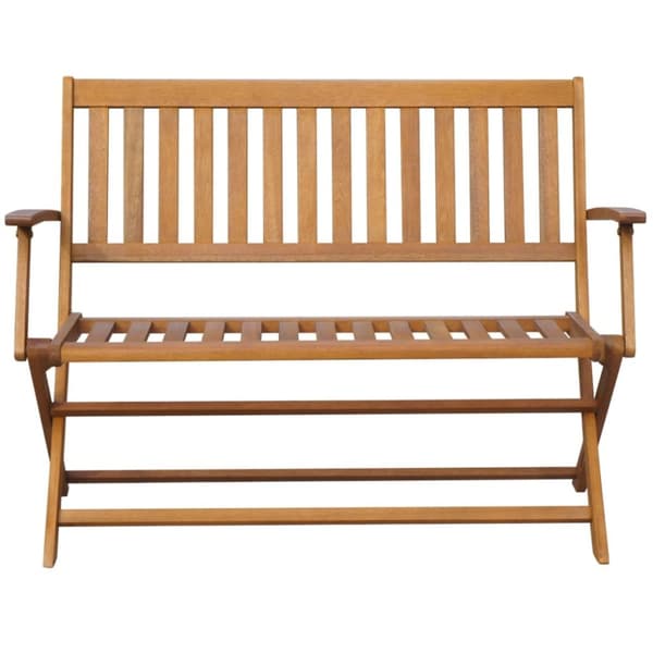 Havebænk med hynde 120 cm massivt akacietræ - Havebænk - Havebænke - Home & Living