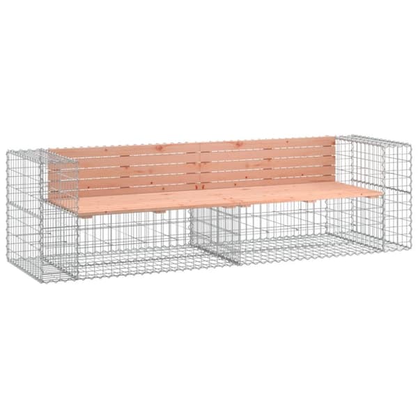 Puutarhapenkki kivikori tyyli 244x71x65,5 cm täysi douglaskuusi - Puutarhapenkki - Puutarhapenkit - Home & Living