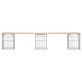 Miniatyrbild 4 av 9: Trädgårdsbänk gabion-design 203x31x42 cm massiv furu - Trädgårdssoffa -trädgård Soffa - Trädgårdssoffor - Home & Living