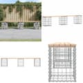 Miniatyrbild 1 av 9: Trädgårdsbänk gabion-design 203x31x42 cm massiv furu - Trädgårdssoffa -trädgård Soffa - Trädgårdssoffor - Home & Living