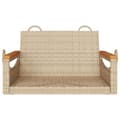 Miniatyrbillede 3 af 9: vidaXL gyngebænk 63x62x40 cm polyrattan beige