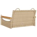 Miniatyrbillede 5 af 9: vidaXL gyngebænk 63x62x40 cm polyrattan beige