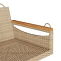 Miniatyrbillede 6 af 9: vidaXL gyngebænk 63x62x40 cm polyrattan beige