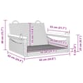 Miniatyrbillede 8 af 9: vidaXL gyngebænk 63x62x40 cm polyrattan beige