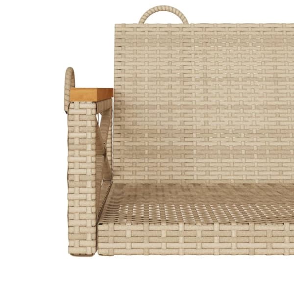 vidaXL Gungbänk beige 109x62x40 cm konstrotting