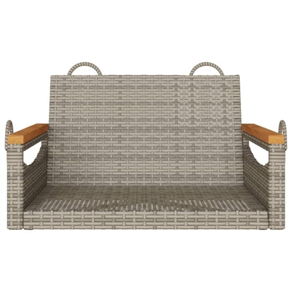 vidaXL Gungbänk grå 63x62x40 cm konstrotting