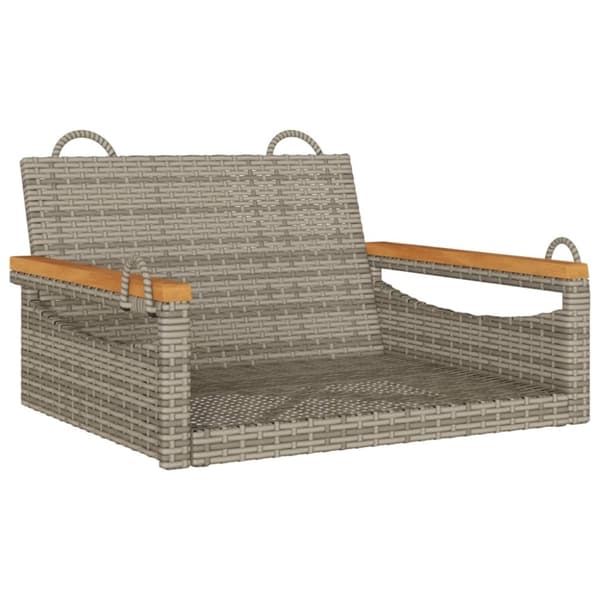 vidaXL Gungbänk grå 63x62x40 cm konstrotting
