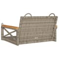 Miniatyrbillede 6 af 9: vidaXL gyngebænk 63x62x40 cm polyrattan grå