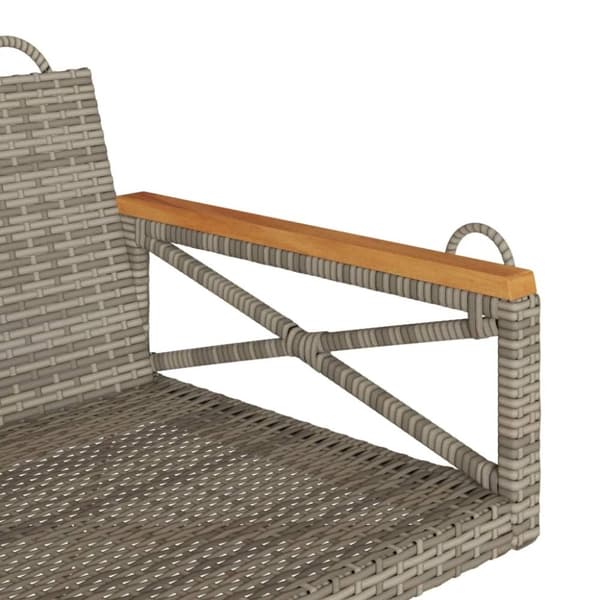 vidaXL gyngebænk 63x62x40 cm polyrattan grå