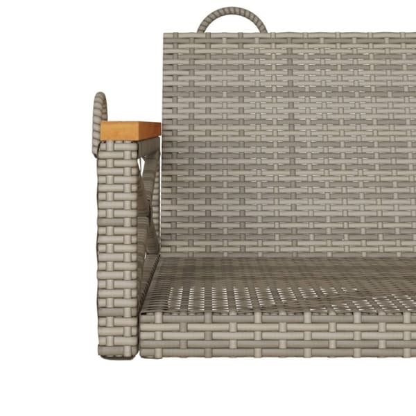 vidaXL gyngebænk 63x62x40 cm polyrattan grå