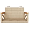 Miniatyrbillede 3 af 9: vidaXL gyngebænk 63x62x40 cm polyrattan beige