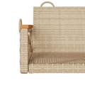 Miniatyrbillede 7 af 9: vidaXL gyngebænk 63x62x40 cm polyrattan beige