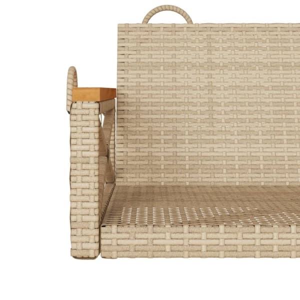 vidaXL gyngebænk 63x62x40 cm polyrattan beige