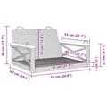 Miniatyrbillede 8 af 9: vidaXL gyngebænk 63x62x40 cm polyrattan beige