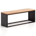 Miniatyrbild 7 av 7: Rootz Modern Design Bänk - Träsits - Paneler med stenutseende - Handgjorda - Kompakt form - Anti-halk fötter - 120 cm x 45 cm x 35 cm
