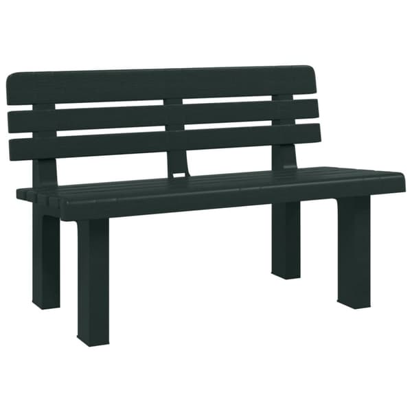 vidaXL havebænk 110x52x71 cm polypropylen grøn