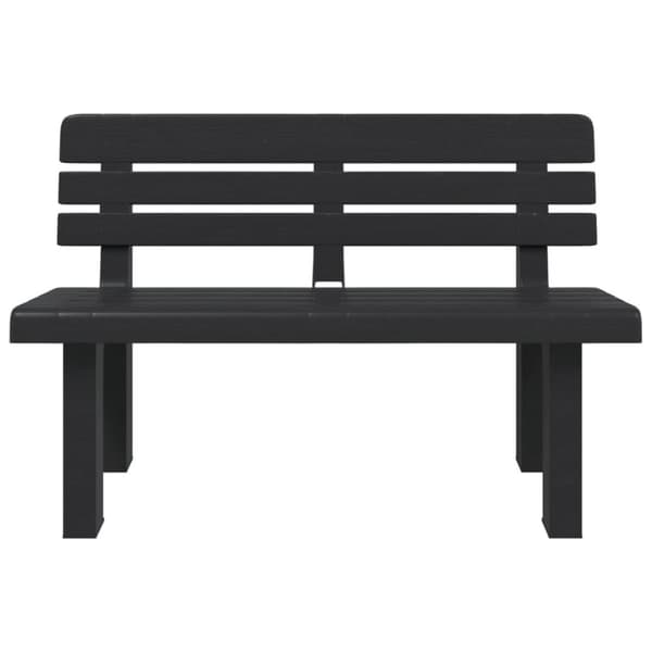 vidaXL Puutarhapenkki antrasiitti 110x52x71 cm polypropeeni
