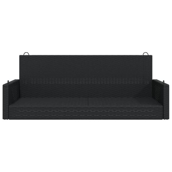 vidaXL Gungbänk svart 119x56x48 cm konstrotting