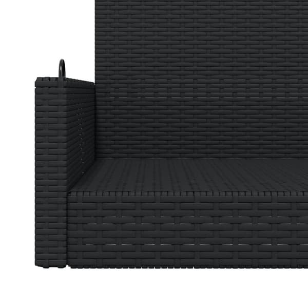 vidaXL Keinupenkki musta polyrottinki 119x56x48 cm