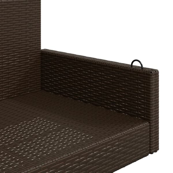 vidaXL Huskebenk brun 119x56x48 cm polyrotting