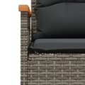 Miniatyrbillede 6 af 10: vidaXL havebænk med hynder 116x62,5x74 cm polyrattan grå