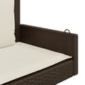Miniatyrbillede 7 af 9: vidaXL gyngebænk med hynder 119x56x48 cm polyrattan brun