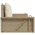 Miniatyrbild 5 av 9: vidaXL Gungbänk med dynor beige 119x56x48 cm konstrotting