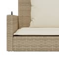 Miniatyrbild 8 av 9: vidaXL Gungbänk med dynor beige 119x56x48 cm konstrotting