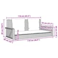 Miniatyrbild 9 av 9: vidaXL Gungbänk med dynor beige 119x56x48 cm konstrotting