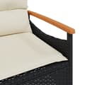 Miniatyrbillede 8 af 10: vidaXL havebænk med hynder 116x62,5x74 cm polyrattan sort