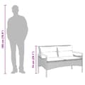 Miniatyrbillede 10 af 10: vidaXL havebænk med hynder 116x62,5x74 cm polyrattan sort