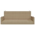 Miniatyrbillede 4 af 9: vidaXL gyngebænk 119x56x48 cm polyrattan beige