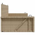 Miniatyrbillede 5 af 9: vidaXL gyngebænk 119x56x48 cm polyrattan beige