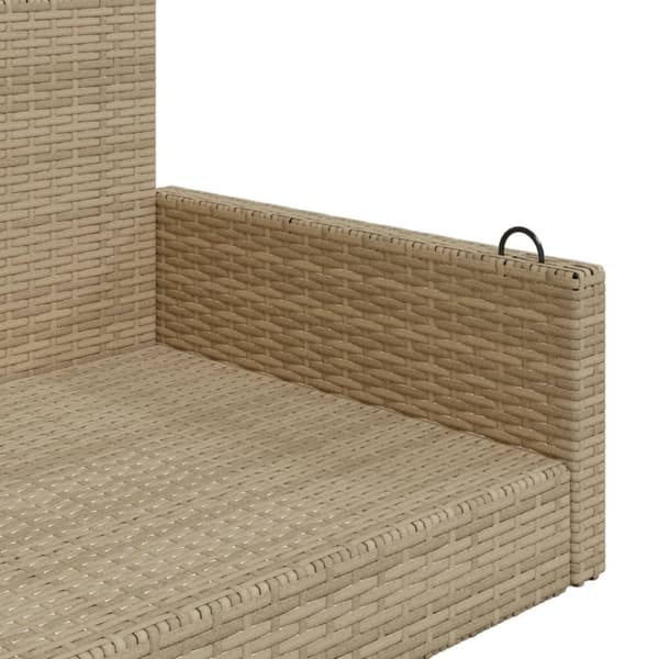 vidaXL gyngebænk 119x56x48 cm polyrattan beige
