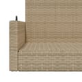 Miniatyrbillede 8 af 9: vidaXL gyngebænk 119x56x48 cm polyrattan beige
