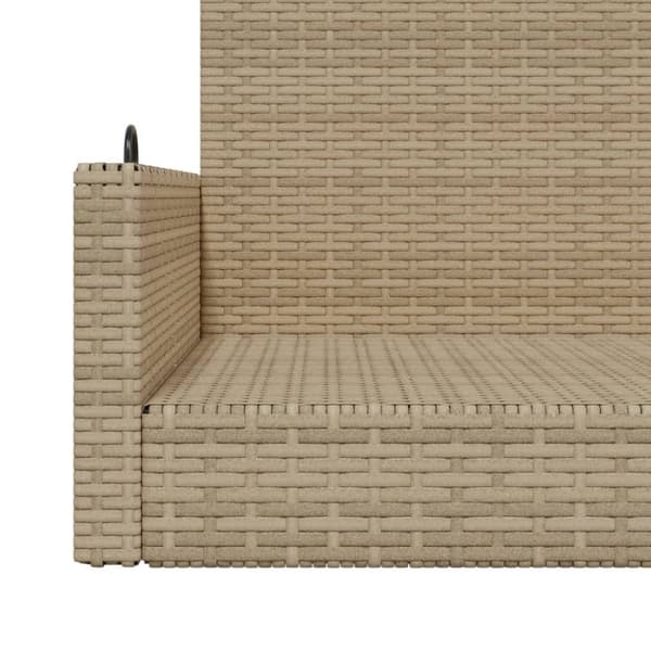 vidaXL gyngebænk 119x56x48 cm polyrattan beige