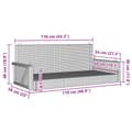 Miniatyrbillede 9 af 9: vidaXL gyngebænk 119x56x48 cm polyrattan beige