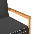 Miniatyrbillede 8 af 11: vidaXL havebænk med hynde polyrattan og akacietræ sort