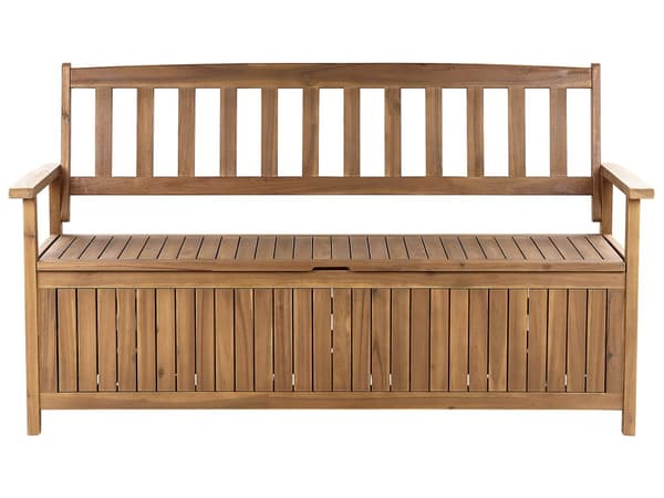 Utomhusbänk med Förvaring Massivt Akaciaträ 3-sits 160 cm RödaDynor