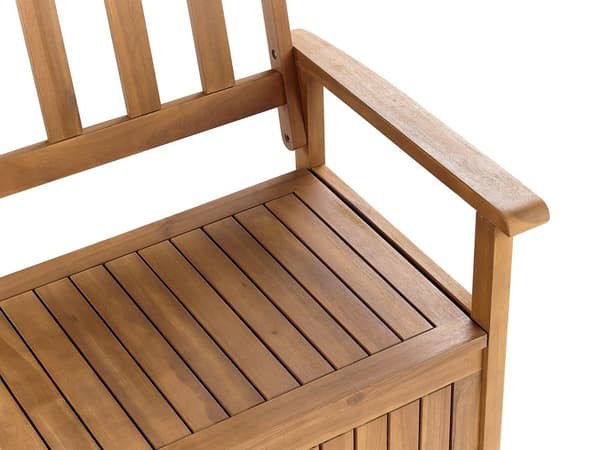Utomhusbänk med Förvaring Massivt Akaciaträ 3-sits 160 cm RödaDynor