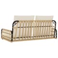 Miniatyrbillede 7 af 10: vidaXL gyngebænk med hynder 105x58x38 cm polyrattan og stål