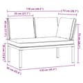 Miniatyrbillede 8 af 8: vidaXL havebænk med hynder aluminium sort