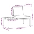 Miniatyrbillede 7 af 8: vidaXL havebænk med hynder aluminium sort