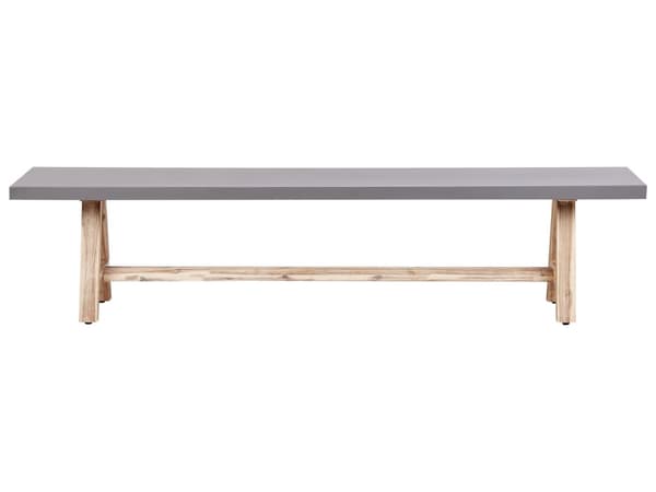 Hagebenk Grått Lyst Tre Betong Akasietre 200 cm Hagemøbler Industriell stil