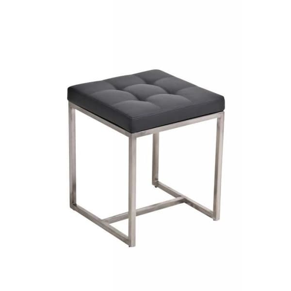 CLP Tabouret /Banc rembourré BARCI 40 x 40 cm, ett riktigt mästerverk i rostfritt stål, 12 färger att välja mellan, höjd på lassis...