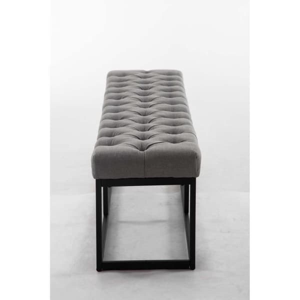 Bänk - CLP - Amun - Tyget 100% polyester - Svart metallben - 150 cm