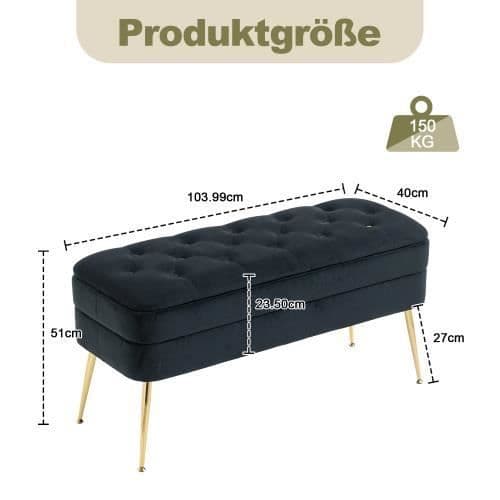 Förvaringspall, sängbord i sovrummet, stoppad förvaringspall, stoppad entrépall, vardagsrum, svart