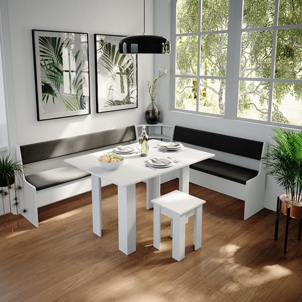 Vicco Roman Matsalsbänk, Vit, 136 x 42 cm